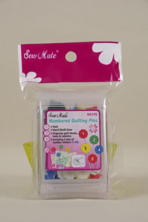 Sew Mate Numbered Quilting Pins