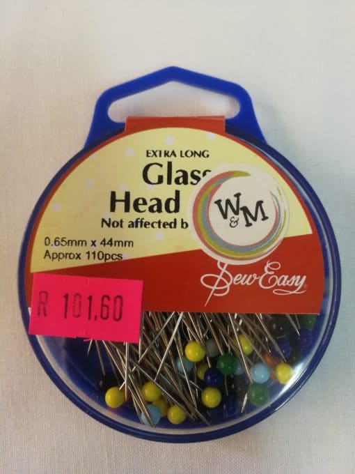 Sew Mate Glass Head Pins