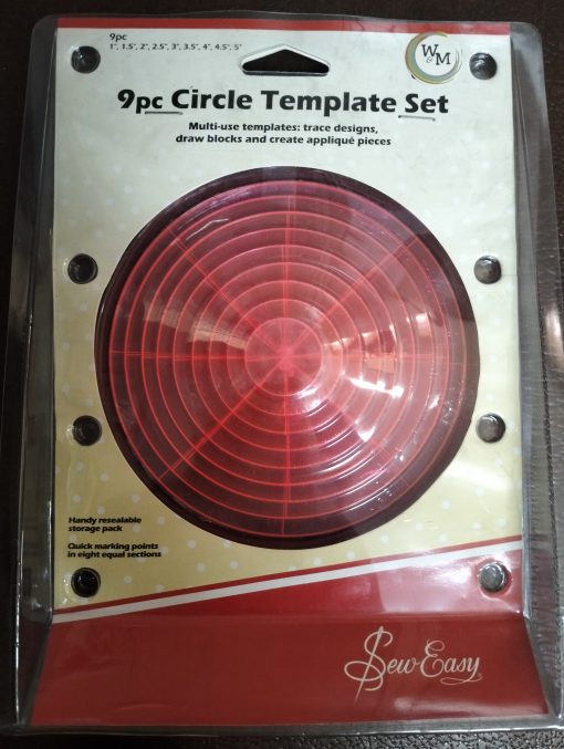 Sew Easy 9ps Circle template set