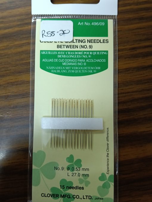 Clover Gold Eye Quilting Needles Between (no.9)